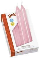 Goki verjaardagskaarsen roze - set van 10 stuks voor verjaardagstrein-2