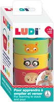 Ludi seaux de bain empilables multicolores pour bébés-2
