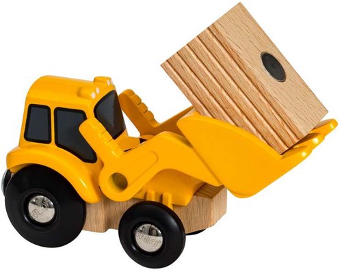 Brio frontlader speelgoedvoertuig met magnetische lading voor treinbaan-2