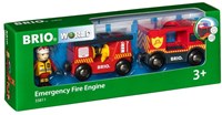 Brio Brandweer trein - speelgoed locomotief met licht en geluid - 33811