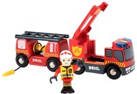 Brio Brandweer trein - speelgoed locomotief met licht en geluid - 33811-2