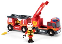 Brio Brandweer trein - speelgoed locomotief met licht en geluid - 33811-3