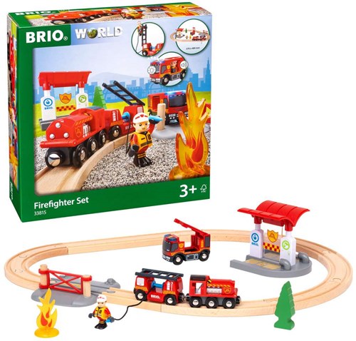 Brio treinset brandweer - Speelgoed treinset met brandweer thema-2