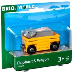 Brio speelgoed treinwagon met olifant - 33969 - schokbestendig
