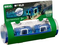 Brio train de métro jouet avec tunnel - Glow in the dark - 33970