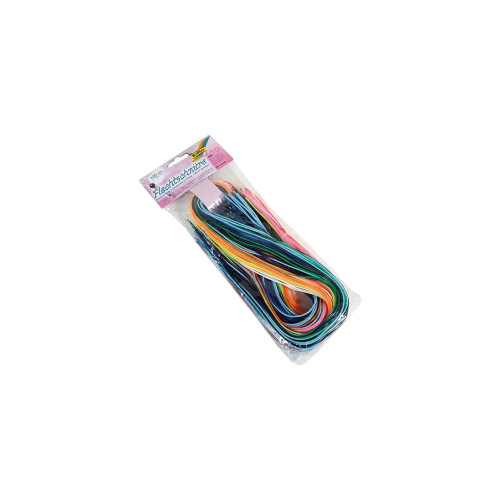 Folia scoubidou fils à tresser - set créatif 100 pièces multicolore
