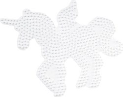 Hama plaque à perles à repasser - jouet créatif licorne blanc