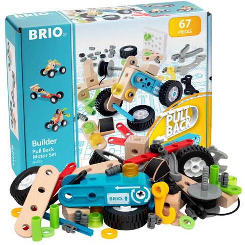 Brio Builder Pullback Motor bouwset - 67-delig constructiespeelgoed-2