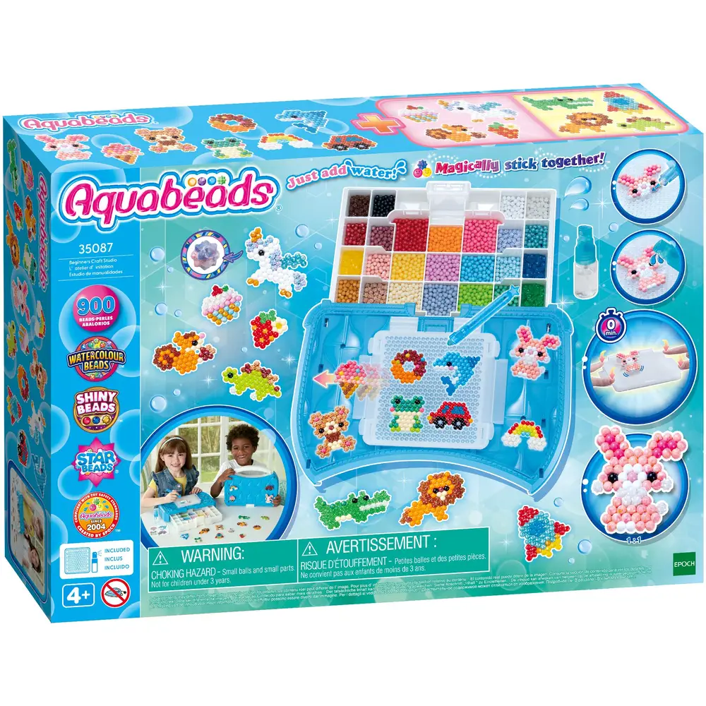 Aquabeads coffret créatif débutant avec 900 perles et perles aquarelle