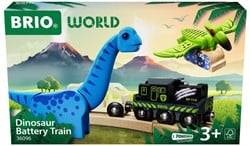 Brio Dinosaur Battery Train - Houten speelgoedtrein met dinosaurus thema