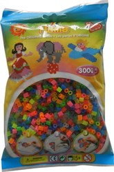 Hama perles à repasser - 3000 pièces - set créatif multicolore
