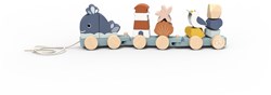 Speedy Monkey houten oceaan trein stapel- en trek speelgoed 12m+ educatief