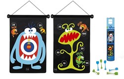 Scratch cible de fléchettes magnétique - Monstres 55x36cm jouet double face