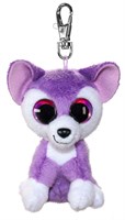 Lumo Stars porte-clés peluche loup Susi 8,5cm violet blanc