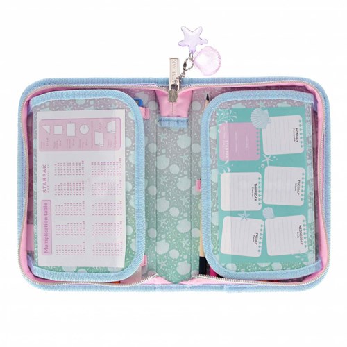 Lobbes etui schelp met accessoires - 25-delig - kleurpotloden en stiften-2