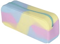 Lobbes etui pastel kleuren siliconen - zacht en kleurrijk pennenetui-2
