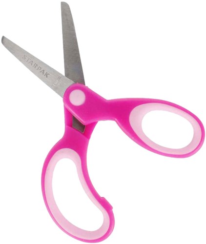 Lobbes ciseaux scolaires 13cm pour enfants multicolores à bout rond-2