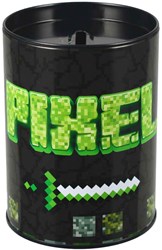 Lobbes tirelire métal design pixel Minecraft pour enfants