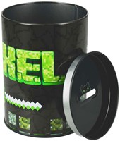 Lobbes tirelire métal design pixel Minecraft pour enfants-2