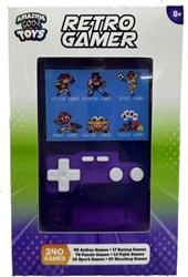 Amazing Cool arcade game console kleurenscherm 7 cm doorzichtig paars
