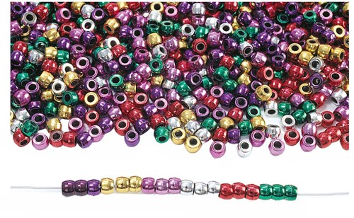 Colorations kralen metallic ponykralen set - creatieve knutselkralen 453 gram