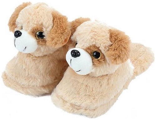 Pantoufles peluche chien animaux enfants taille 25-27 antidérapant