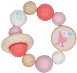 Goki bijtring - houten papegaaiduiker baby speelgoed