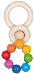 Goki anneau de dentition - jouet bébé arc-en-ciel en bois
