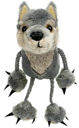 The Puppet Company vingerpop wolf - handpop grijs dierenspeelgoed