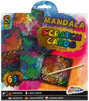 Scratch art kit créatif cartes à gratter animaux et mandalas 7 pièces papier FSC-2
