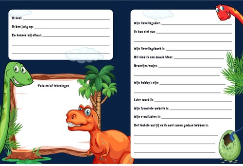 Image Books vriendenboek dino voor kinderen - hardcover - veel ruimte-3