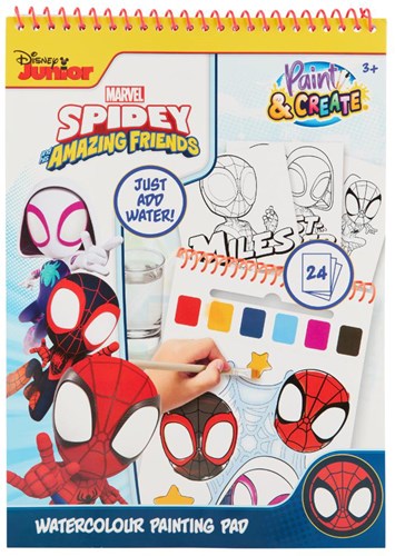 Canenco Spidey livre de coloriage à l'aquarelle pour enfants - Marvel Spider-Man