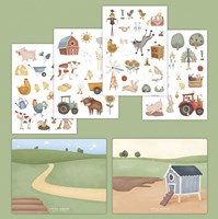 Bambolino Toys stickers de fenêtre ferme - Autocollants réutilisables pour enfants - Décoration créative-2