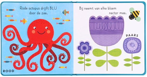 Livre tactile 3D couleurs livre bébé interactif avec éléments à toucher-3