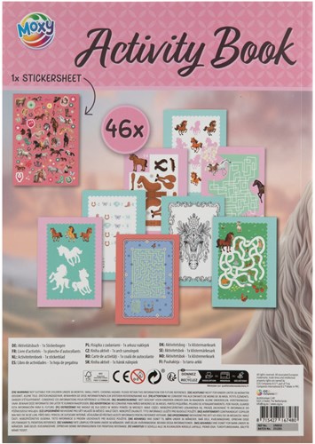 Activiteiten boek paarden A4 met stickers 24 pagina's kleurplezier-2