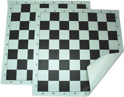 HOT Games schaakbord vinyl rolbaar 55 mm wit-zwart 51 cm bordspel