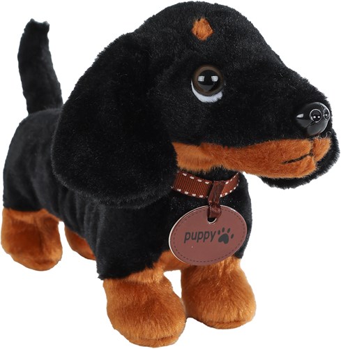 Take Me Home chien teckel en peluche marron 24cm jouet-3