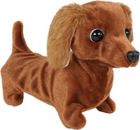 Take Me Home pluche loophond teckel 19cm speelgoed hond bruin-2