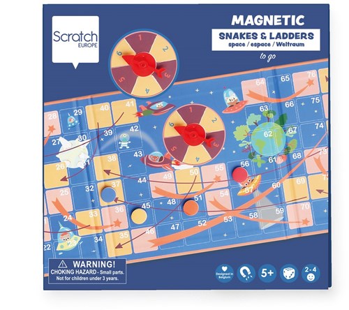 Jeu de société magnétique SCRATCH To Go - Serpents et échelles - Espace-2