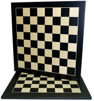 HOT Games Schaakbord Zwart/Ahorn Ingelakt 50 mm 50 cm.