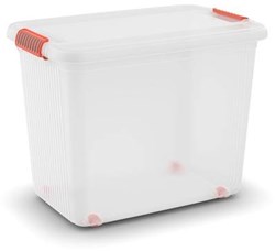 Kis boîte de rangement XXL sur roulettes 69 litres - plastique - avec couvercle