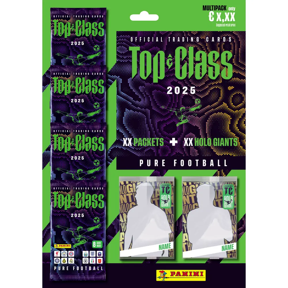 Panini cartes de football Top Class 2025 TCs Multipack - cartes à collectionner