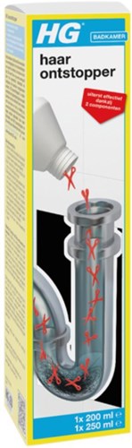 HG haarontstopper krachtige afvoerreiniger 450ml voor badkamer