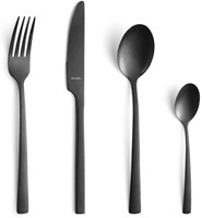 Amefa set de couverts Manille vintage noir 16 pièces - acier chromé moderne