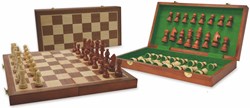 HOT Games Schaak-klapcassette hout ingelegd 40 cm