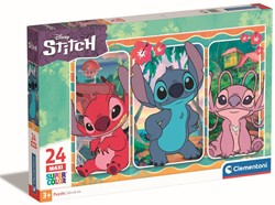 Clementoni Legpuzzel Super Color Maxi Disney Stitch, 24st.