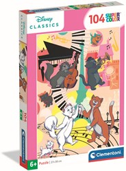 Clementoni puzzel Aristocats familie foto 104 stukjes karton kinderpuzzel