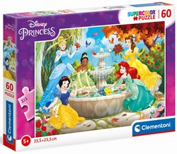 Clementoni puzzel Disney Princess 60 stukjes - kleurrijke legpuzzel karton