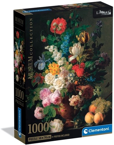 Clementoni puzzle 1000 pièces Museum fleurs Bowl of Flowers boîte compacte