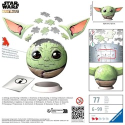 Ravensburger Star Wars Grogu 3D-puzzel met oren - 77 stukjes